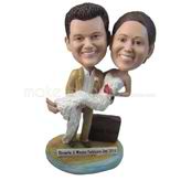 Funny wedding party bobbleheads