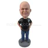 Personalized custom chubby man bobbleheads