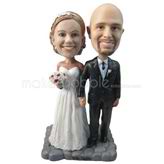 Wedding party bobbleheads - personalized wedding figurines