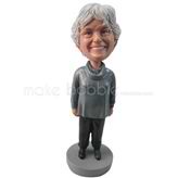 Personalized custom hoary-headed woman bobbleheads dolls