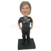 Personalized custom employee in uniform bobblehead