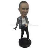 Personalized michael jackson style dancer bobblehead