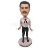 Bobbleheads custom white shirt black suit pants