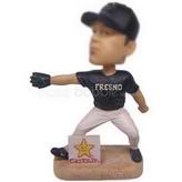 Custom bobblehead fresno baseball player catching ball