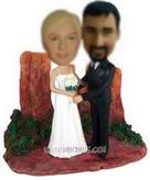 Personalized custom beautiful bride and cool groom bobblehead