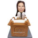 Personalized custom kindly female professor bobblehead