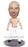 Personalized custom strong muscle man bobblehead