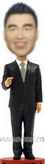 Personalized custom gentleman in black suit bobblehead