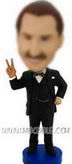 Personalized custom man holding up victory sign bobblehead