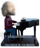 Personalized custom musician playing the piano bobblehead 