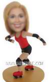 Personalized custom skating woman bobblehead 