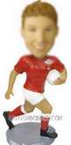 Personalized custom arms soccer ball running player bobblehead