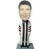 Personalized custom male pastor in long gown bobblehead