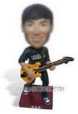 Personalized custom male singer playing the guitar bobblehead 