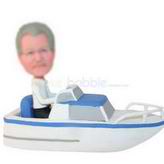 Man taking the yacht travel custom bobbleheads