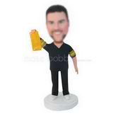 Man in black casual wear custom bobbleheads