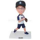 Baseball player in sports suit wearing a glove custom bobbleheads