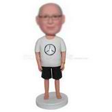 Man in Benz white T-shirt custom bobbleheads