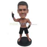 Strong muscle man in black shorts custom bobbleheads