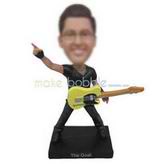 Fashion young man with his guitar custom bobbleheads