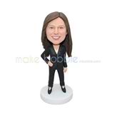 Successful female CEO bobble head doll