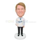 Hot sale baseball player bobblehead with white shirt