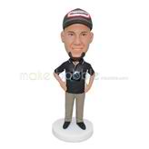 Customized handmade crative hat bobble head doll