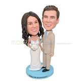 Personalized handmade sweet wedding bobble head doll