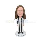 Customized handmade clergywoman bobble head doll