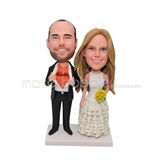 Customized handmade funny wedding bobble head doll