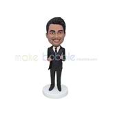 Personalized customized business man bobblehead with Thumbs up