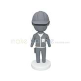 Personalized customized intersted grey bobblehead