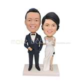 Personalized customized happy wedding bobble head doll