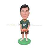 Personalized customized brown football bobblehead