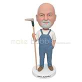 Personalized customized happy old man bobble head doll