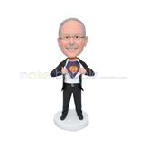 Personalized customized supperman bobble head doll