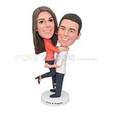 Personalized customized couple bobblehead with funy hugs