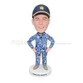 Personalized customized camouflag uniform bobble head doll