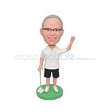 Personalized customized white shirt and shoes bobblehead 