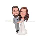 Personalized customized romantic wedding bobblehead 