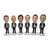 Personalized customized six groomsen bobblehead 