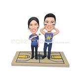 Colorful funny couple bobble head doll