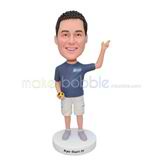 Customized white base bobblehead 