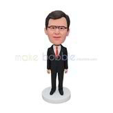 Customized black suit headmaster bobblehead 