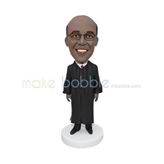 Customized black skin bobble head doll