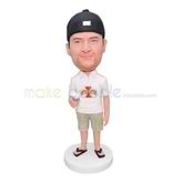 Customized bobble head doll with ice-cream