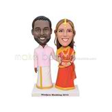 Customized India style wedding bobble head doll