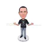 Customized bobble head doll with jeans