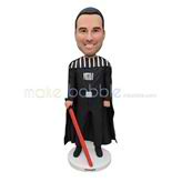 Customized black clothes flyman bobblehead 