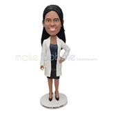 Customized young lady bobble head doll 